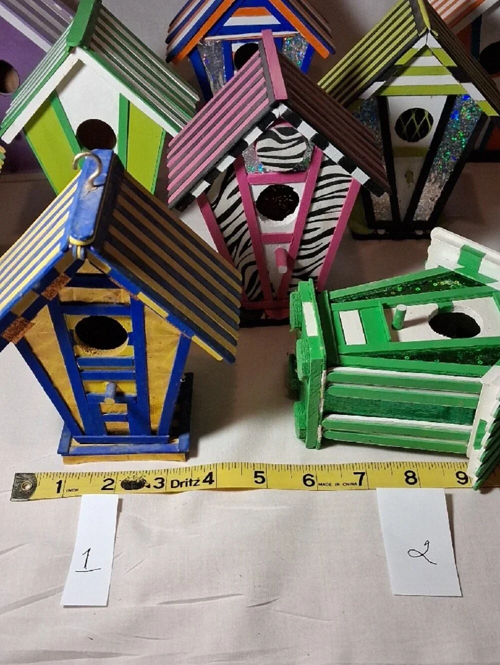 $10 or 3 for $25 Handmade by Grandpa Decorative & Colorful Wooden Birdhouses